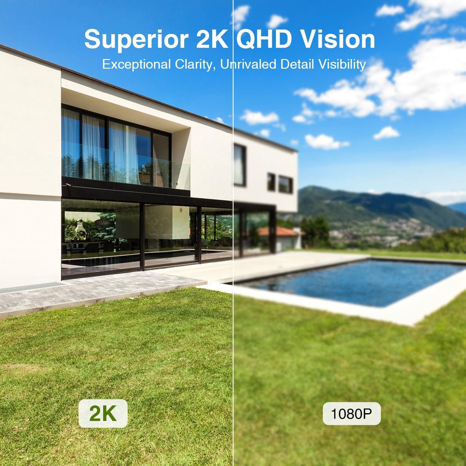 Cámaras de Seguridad Inalámbricas PM POPMAKE 2K 180° IP65