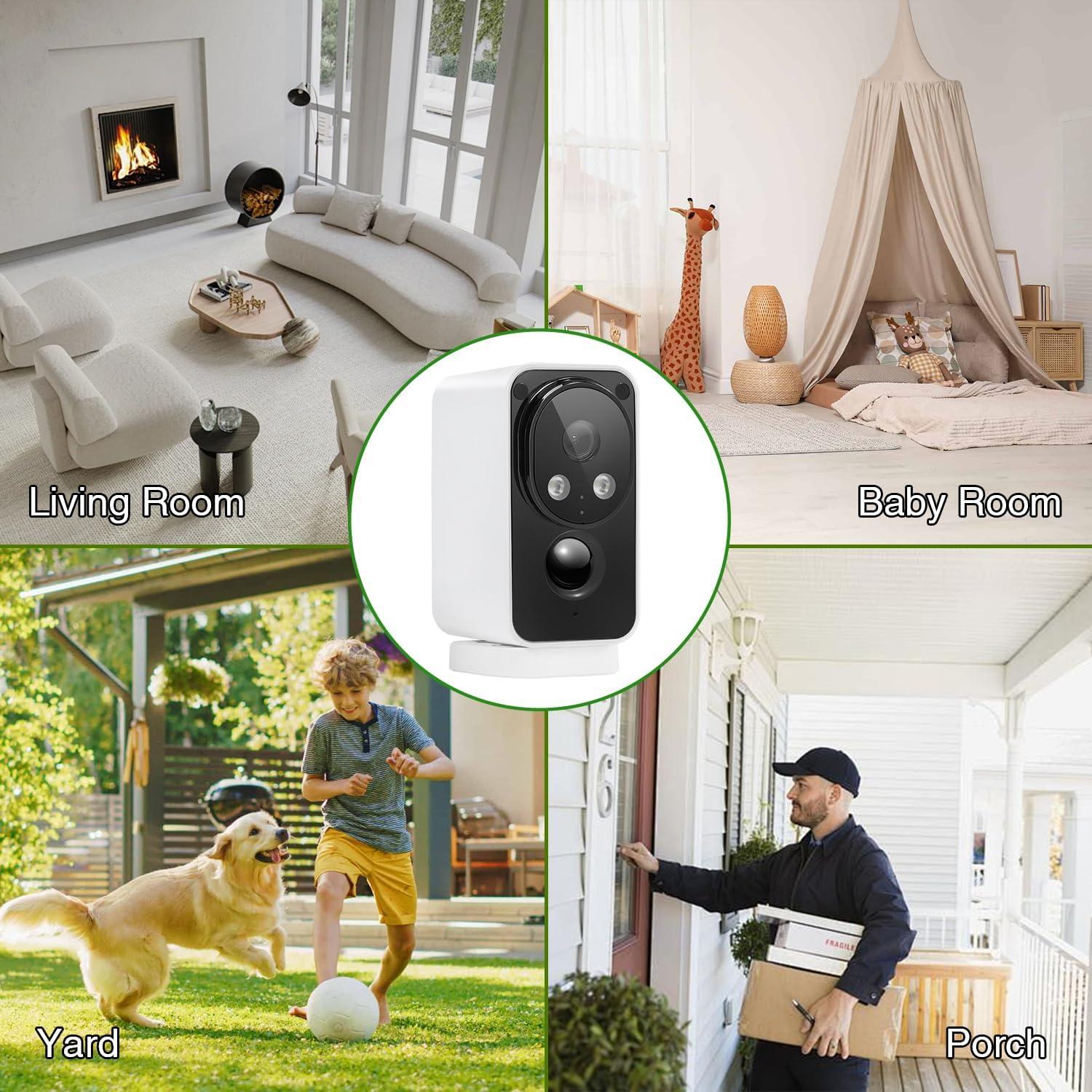 Cámaras de Seguridad Inalámbricas PM POPMAKE 2K 180° IP65