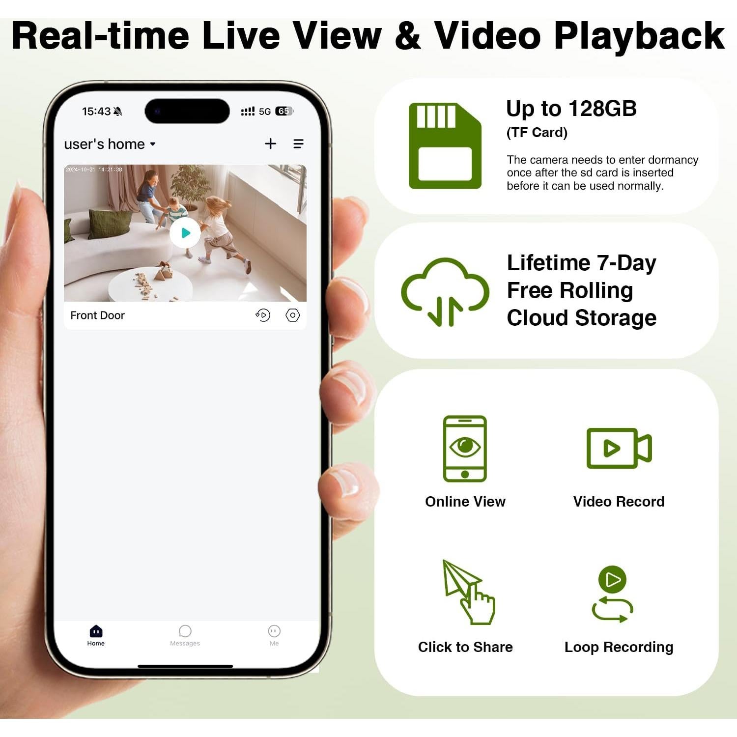 Cámaras de Seguridad Inalámbricas PM POPMAKE 2K 180° IP65