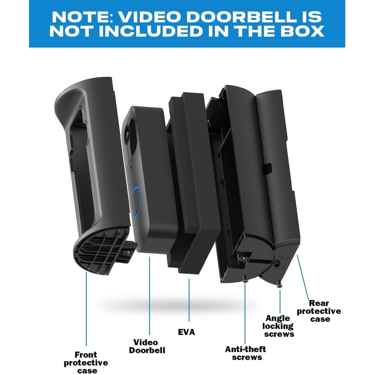 Soporte de Timbre de Video Antirrobo ZHANDEYUA Ajustable 360°
