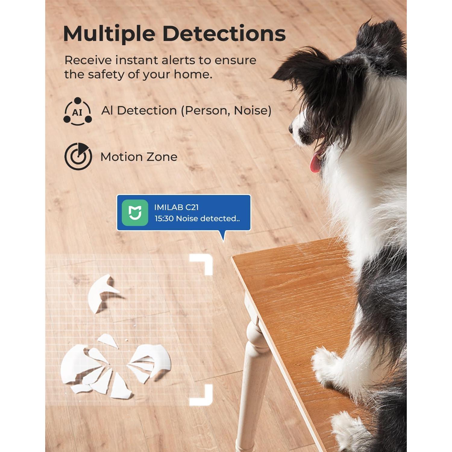 Cámara de Seguridad IMILAB C21 2.5K Paquete de 2 con WiFi
