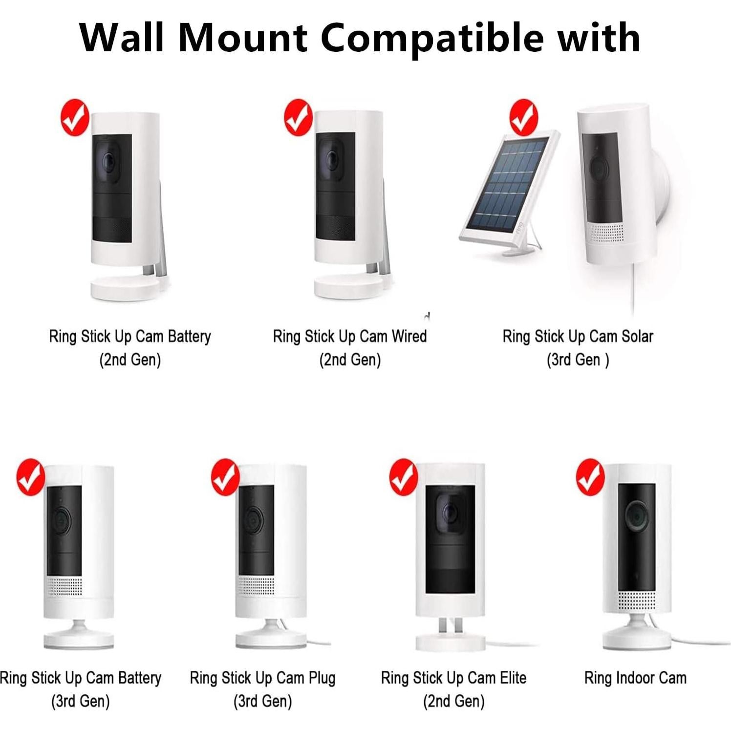 Soportes Adhesivos de Pared StartVision para Cámara Ring - 4 Piezas