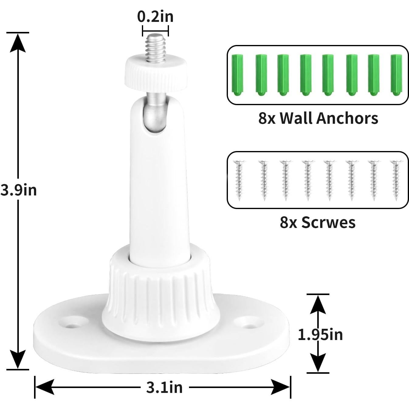 Soportes Adhesivos de Pared StartVision para Cámara Ring - 4 Piezas