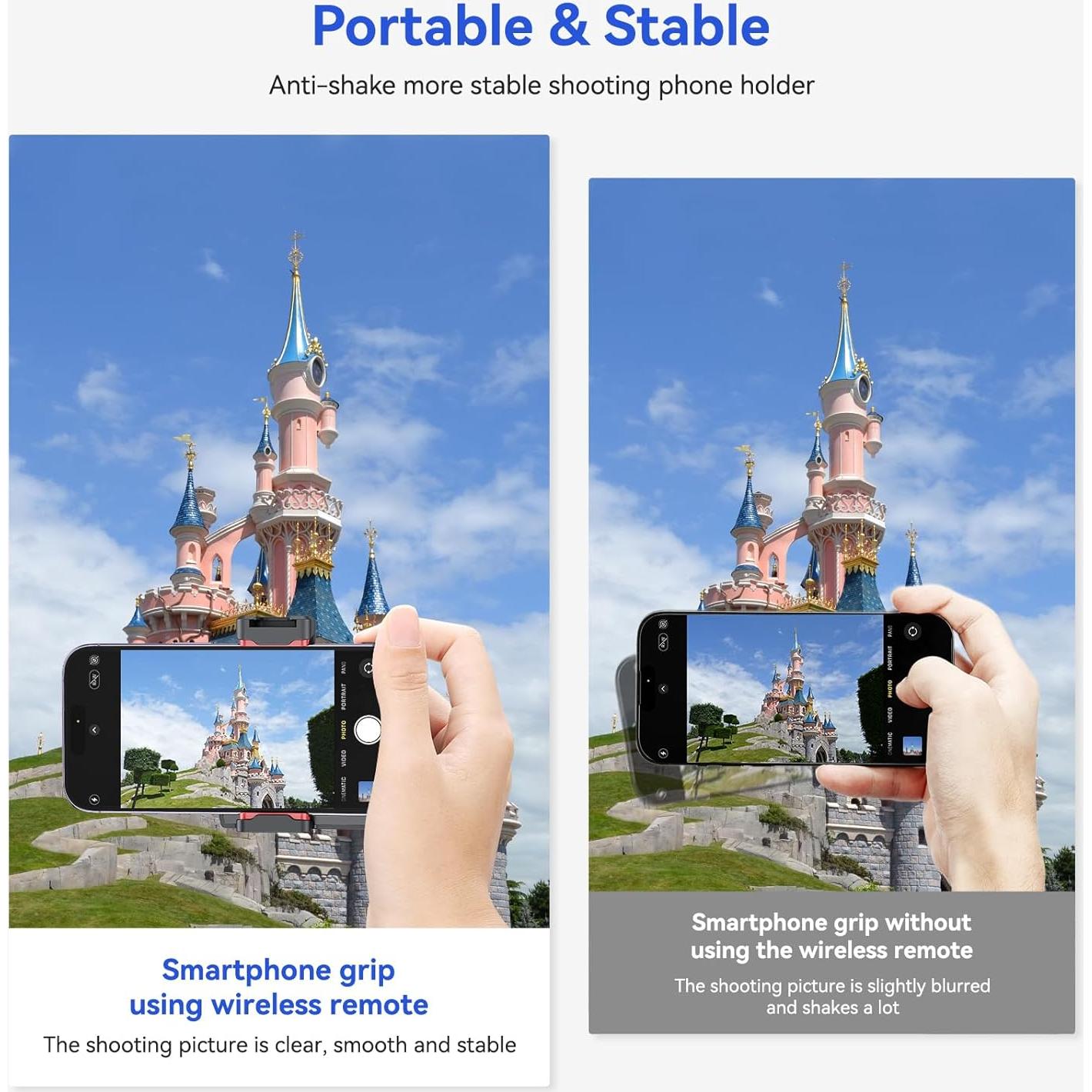 Mango de Disparador UURIG PH-14 para Smartphone con Luz Ajustable