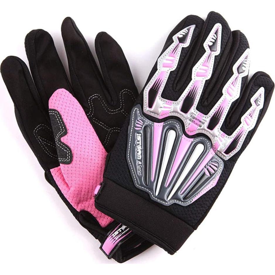 Guantes de Ciclismo WOW MXA008 Rosa con Protección Dura