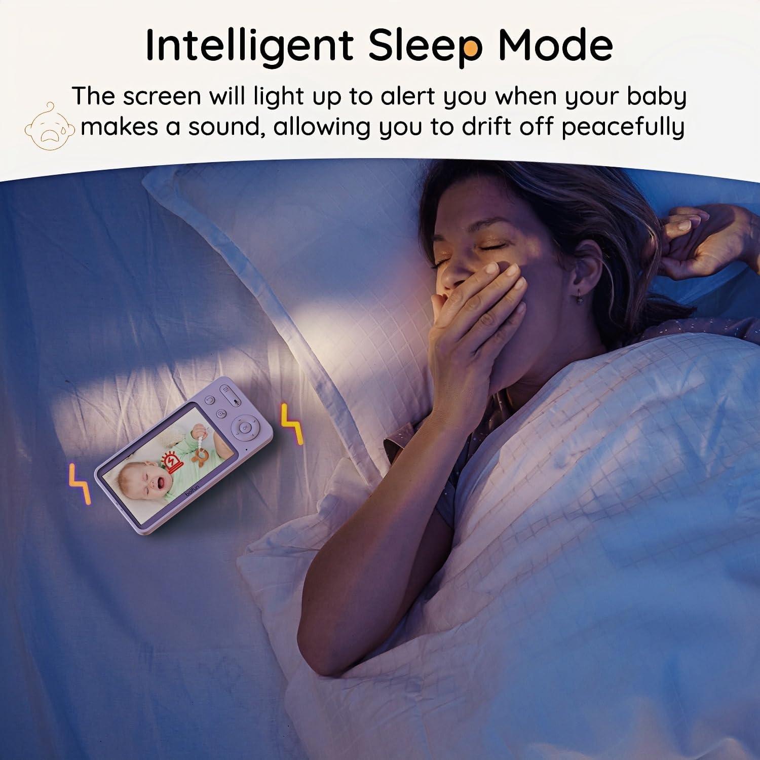 Monitor de Bebé BOIFUN 2K HD 5" WiFi con Cámara y Audio