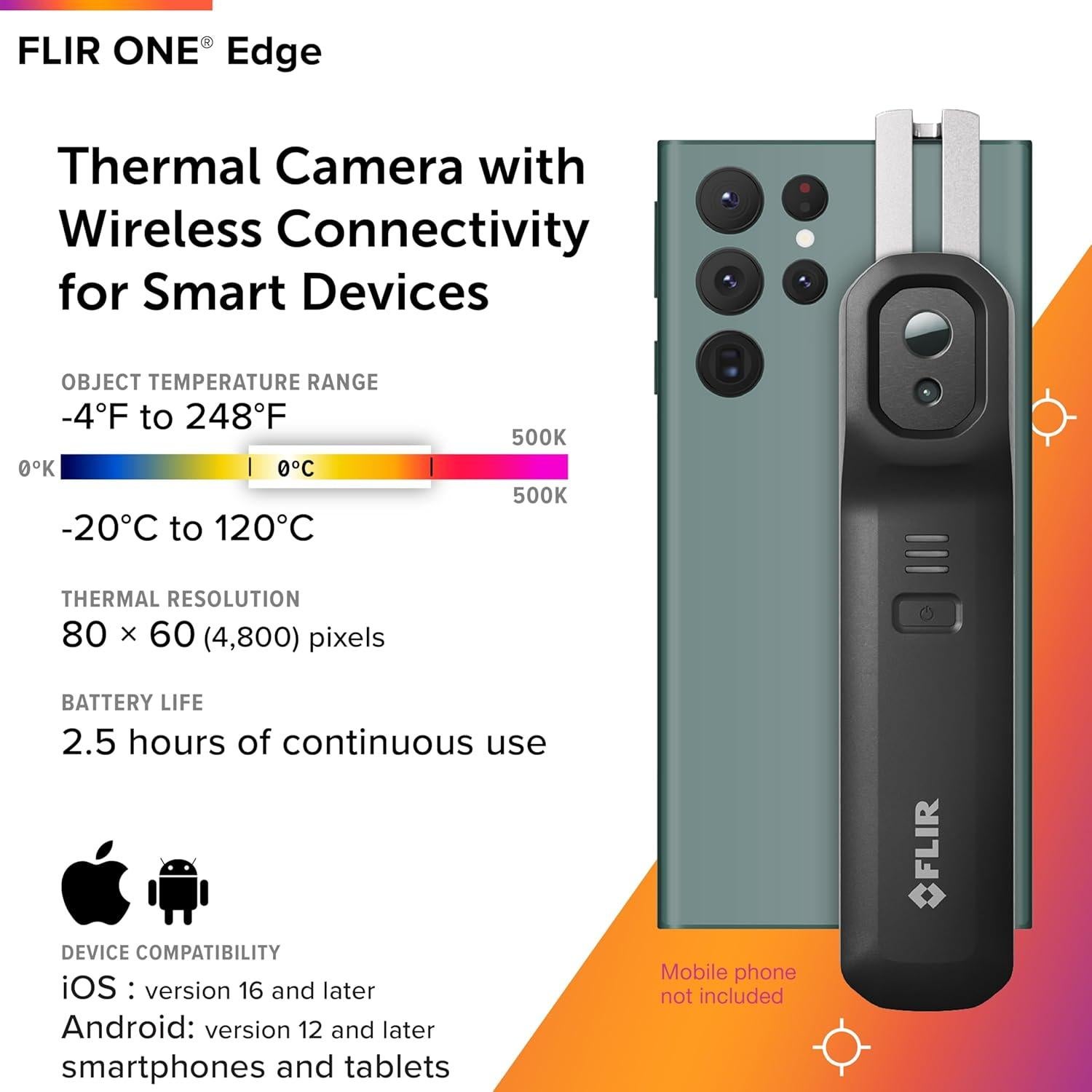 Cámara Térmica Infrarroja FLIR Edge Bluetooth para Smartphones