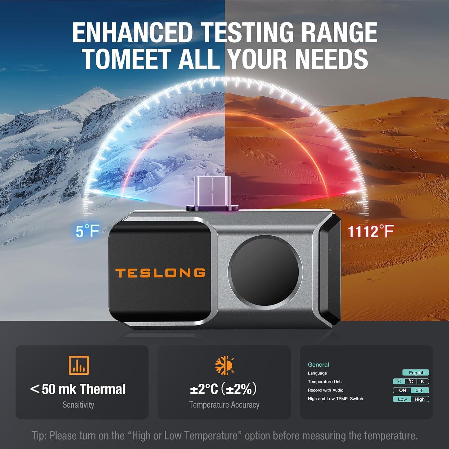 Cámara Térmica Teslong TTM160P 160x120 para Android