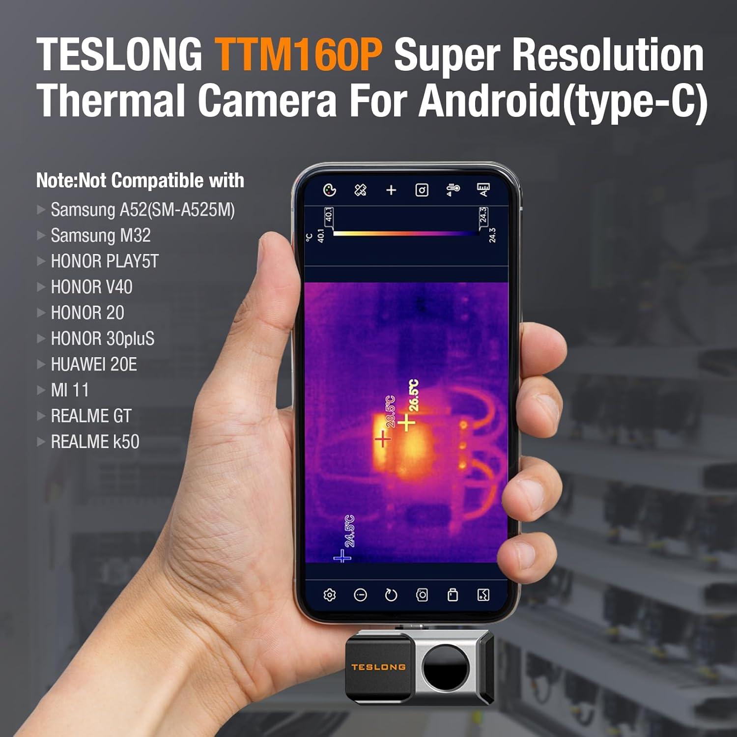 Cámara Térmica Teslong TTM160P 160x120 para Android