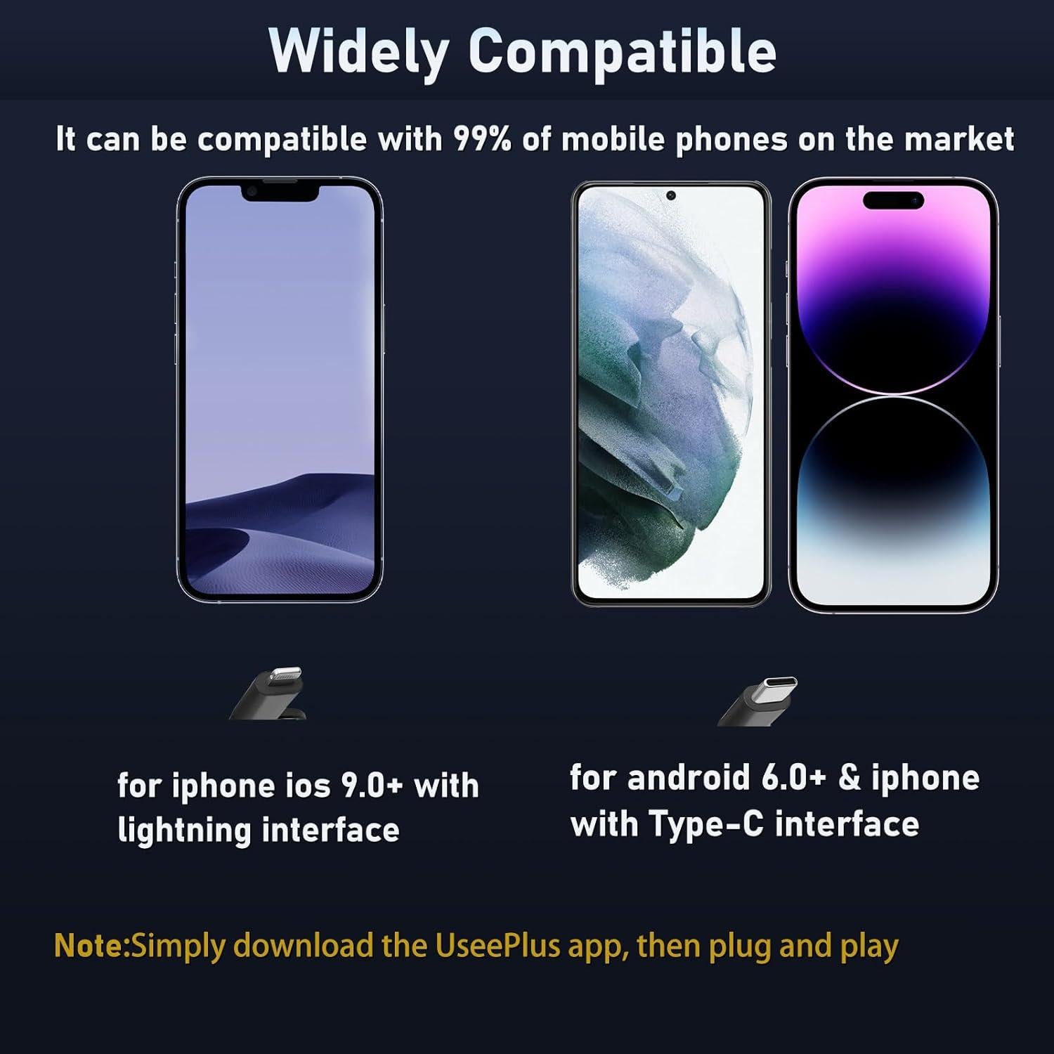 Cámara Endoscópica Ozikutech HD 5m con Luz LED IP67