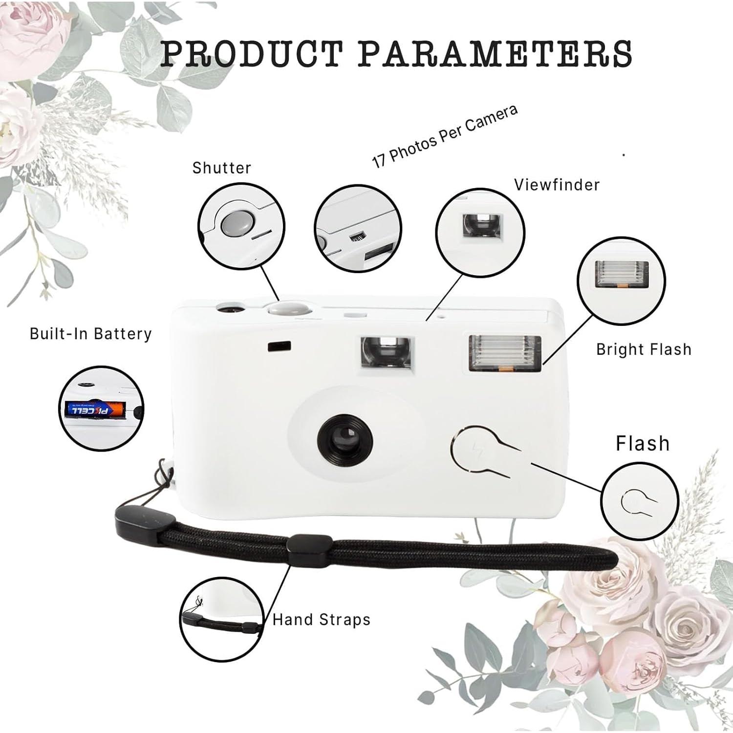 Paquete de 8 Cámaras Desechables con Flash 35mm ISO 200