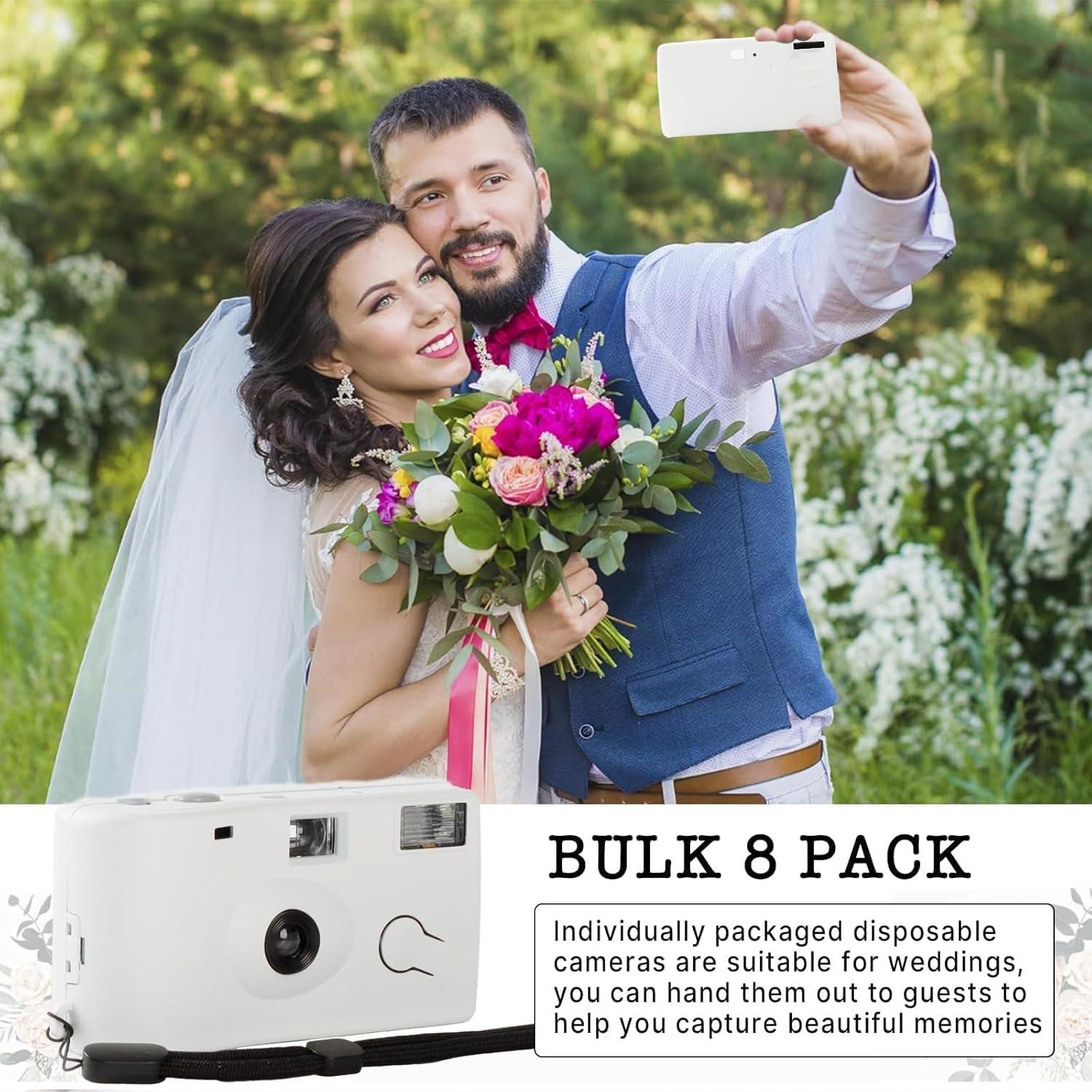 Paquete de 8 Cámaras Desechables con Flash 35mm ISO 200