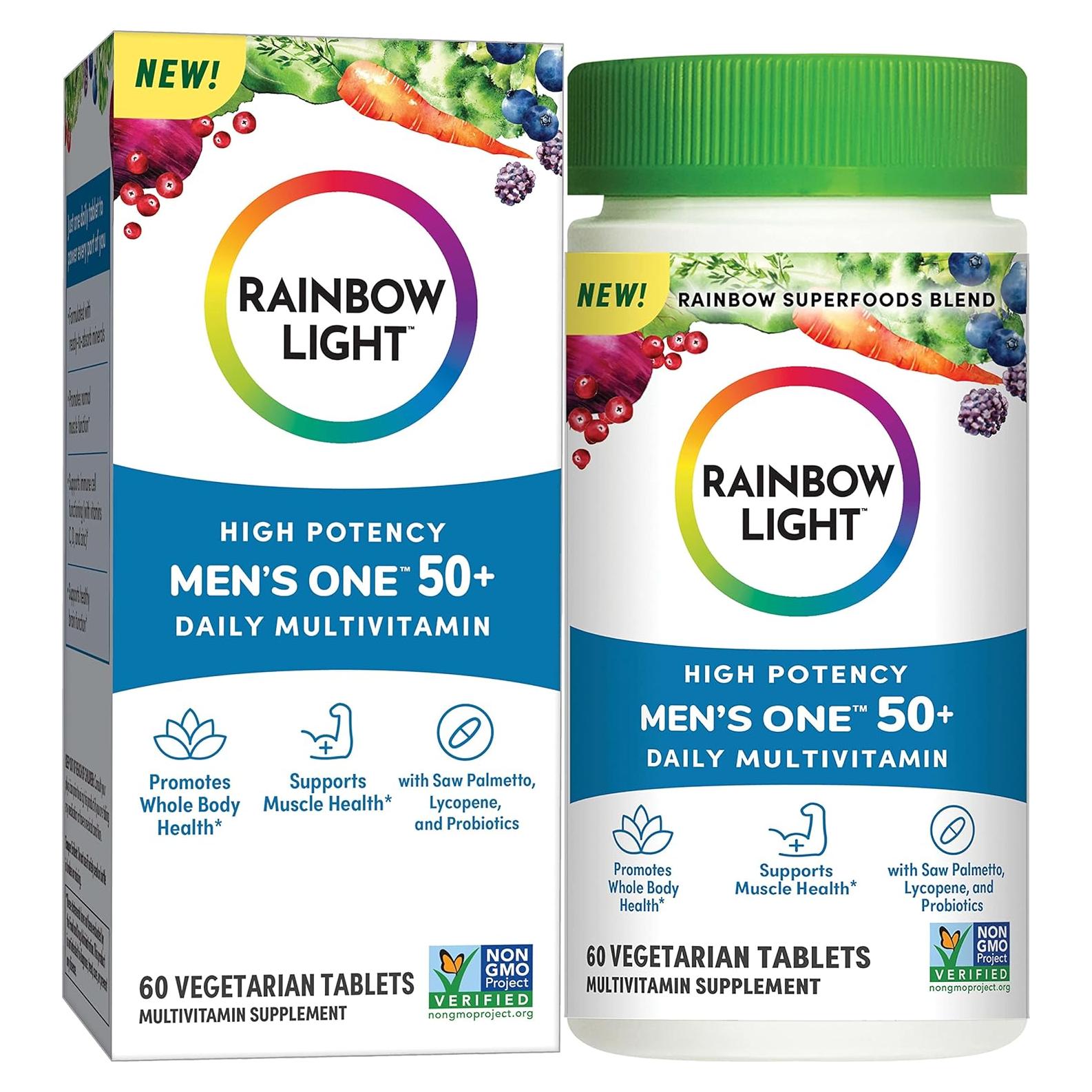 Multivitamina Arcoíris Rainbow Light 50+ 60 Tabletas Vegetariano