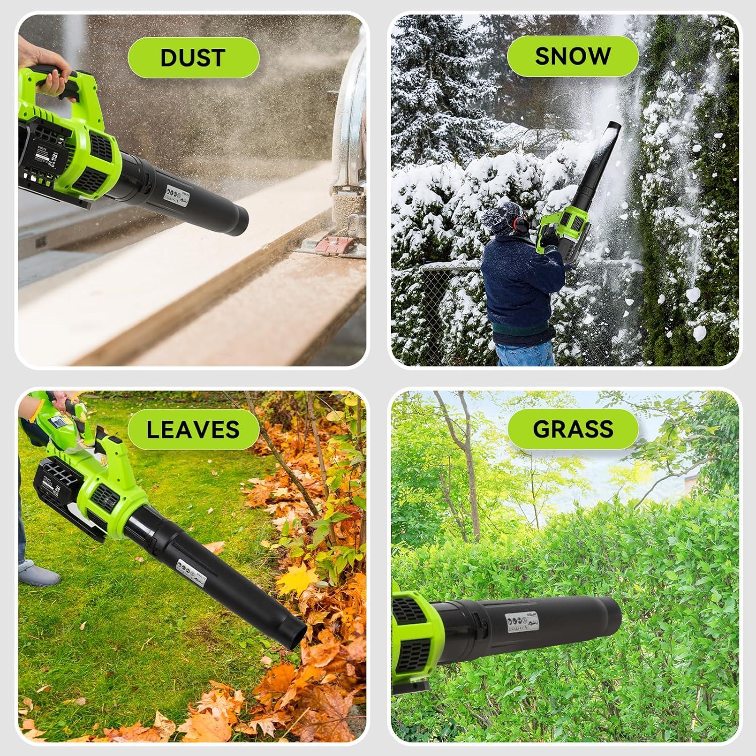 Soplador de Hojas STEELITE 21V con 2 Baterías 4.0Ah