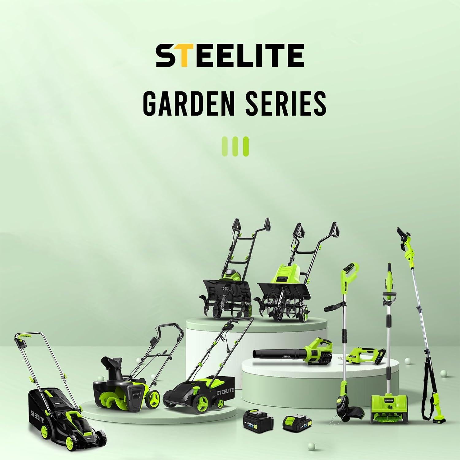 Soplador de Hojas STEELITE 21V con 2 Baterías 4.0Ah