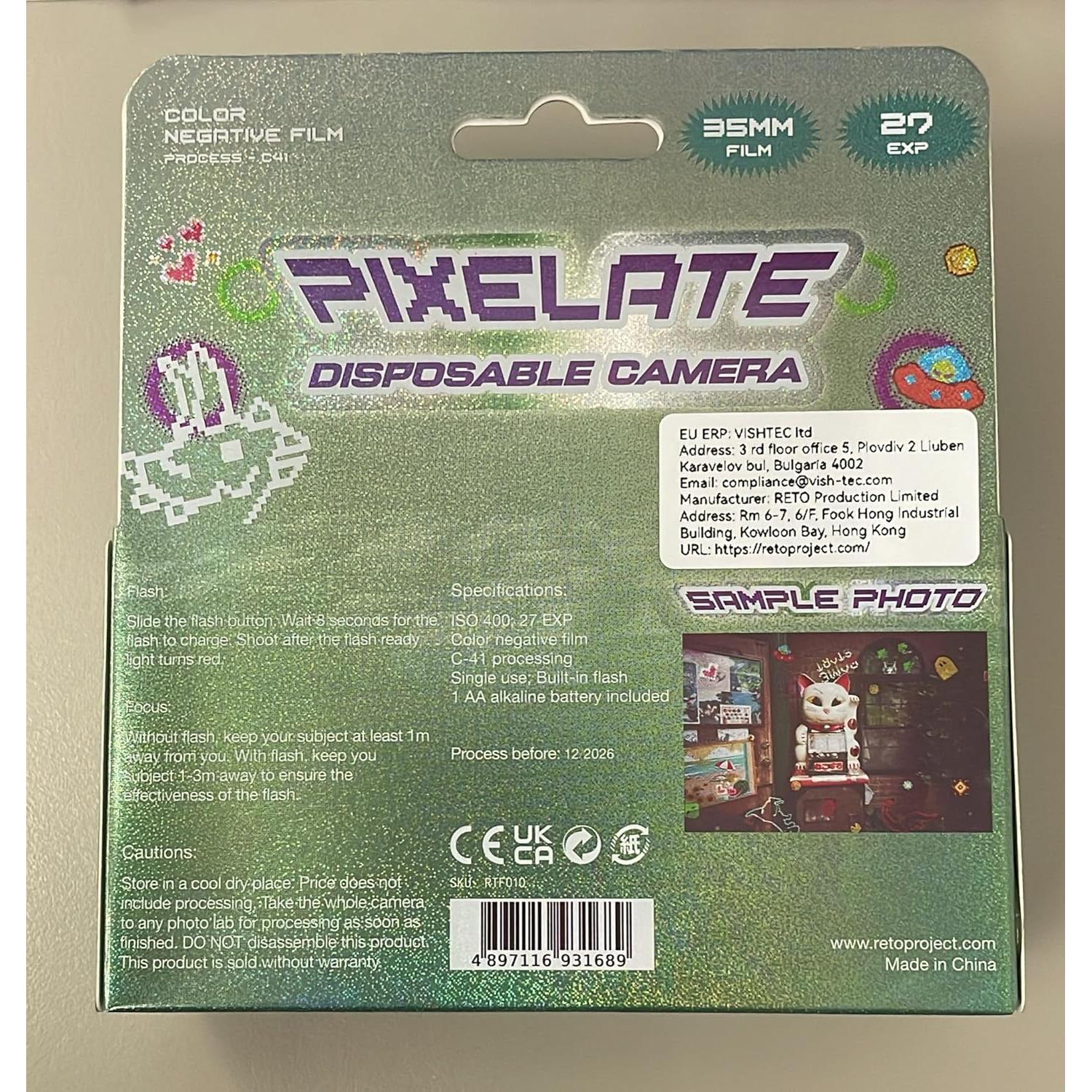 Cámara desechable RETOCOLOR Pixelate 35mm ISO400 27EXP