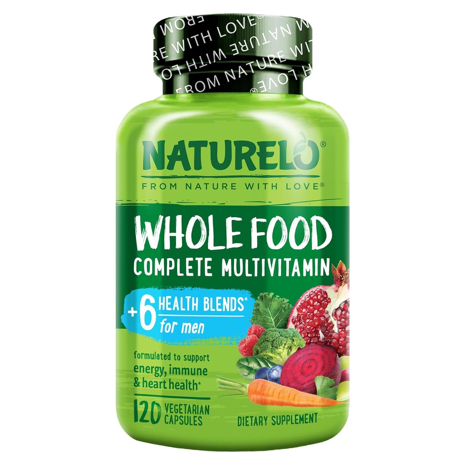 Multivitaminas para Hombres NATURELO 120 Cápsulas Vegetarianas