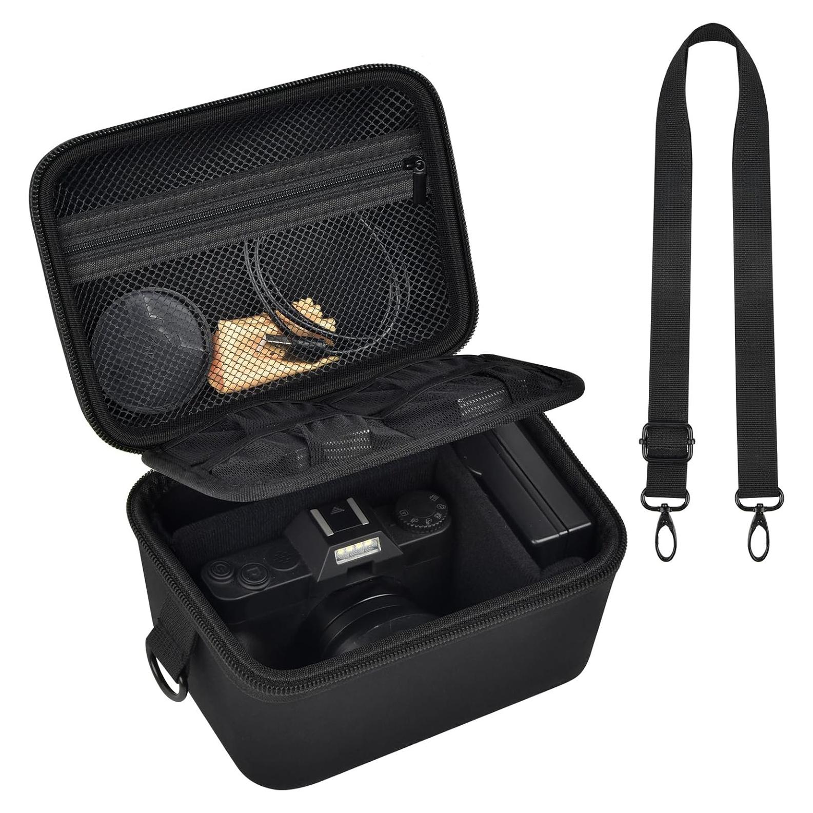 Funda para Cámara de Vlogging ANKHOH 5K 4K Negra con Compartimentos