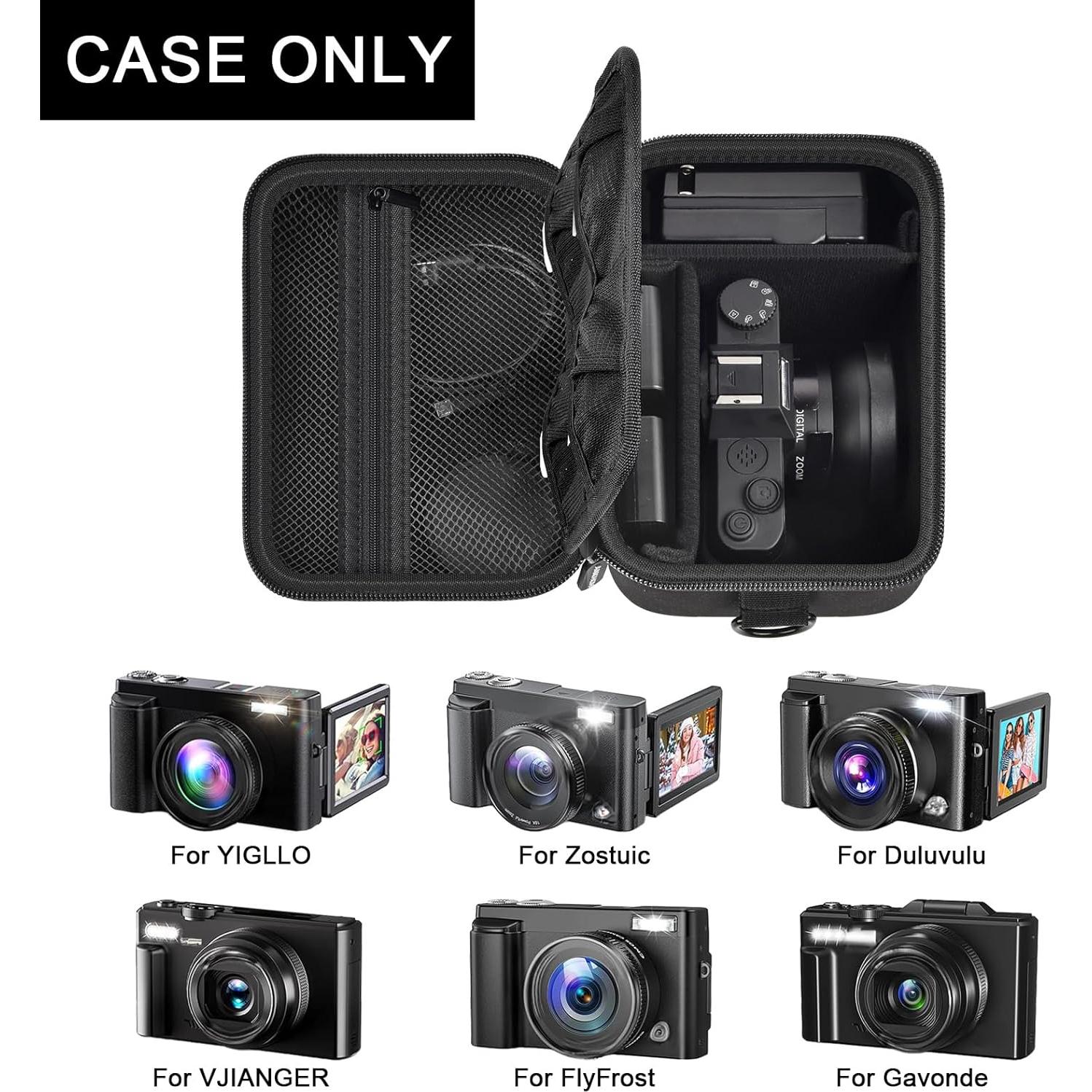 Funda para Cámara de Vlogging ANKHOH 5K 4K Negra con Compartimentos