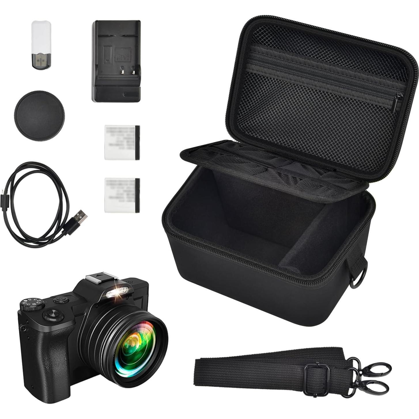 Funda para Cámara de Vlogging ANKHOH 5K 4K Negra con Compartimentos