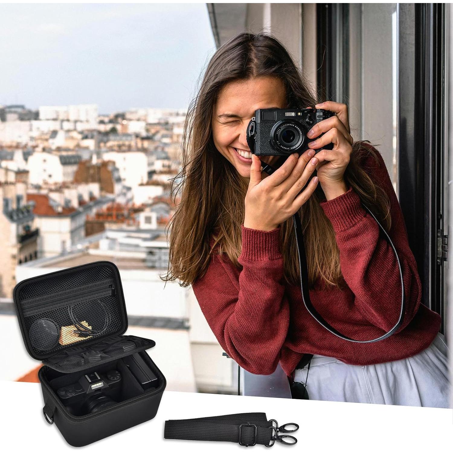 Funda para Cámara de Vlogging ANKHOH 5K 4K Negra con Compartimentos