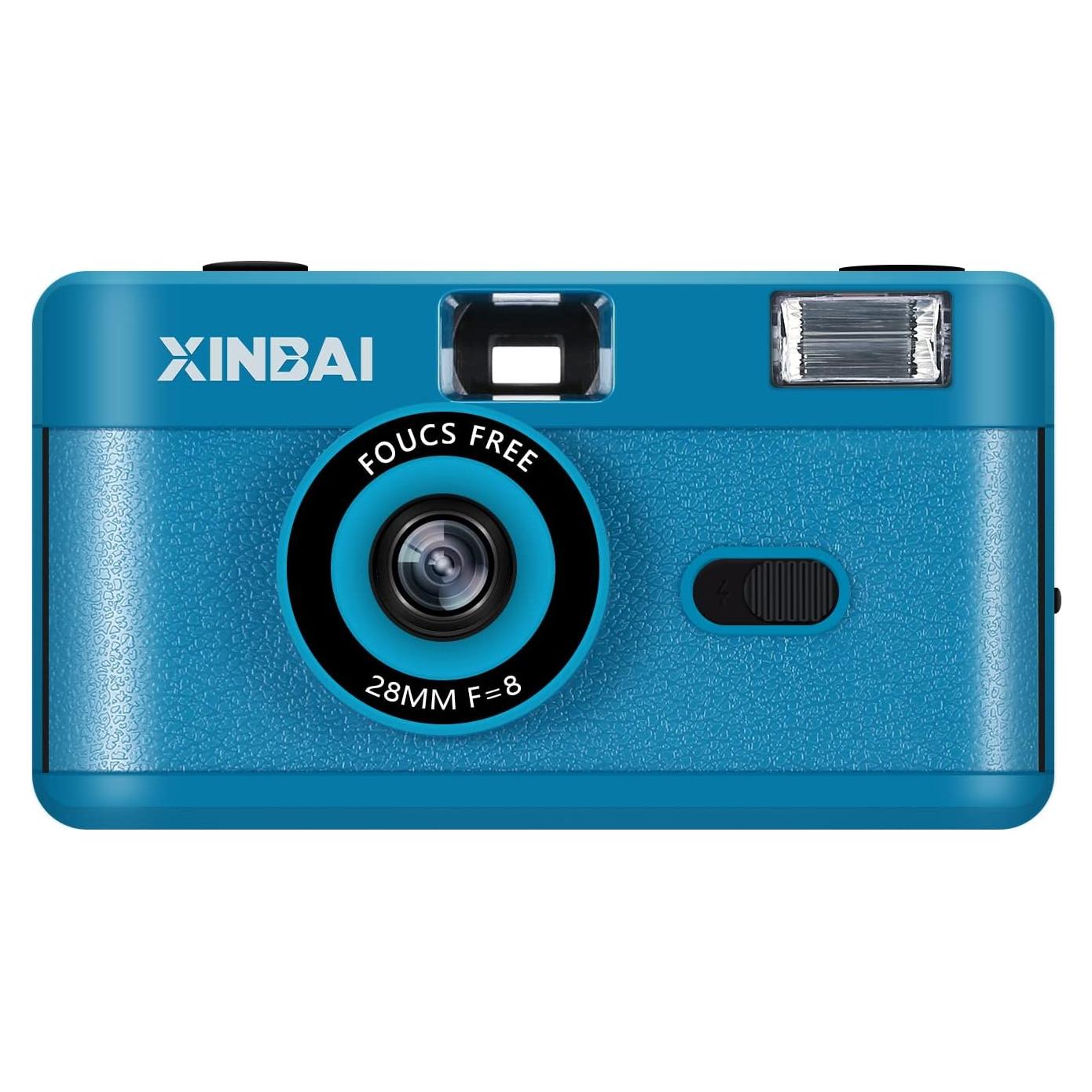 Cámara de película reutilizable XINBAI B10 35mm con flash Azul