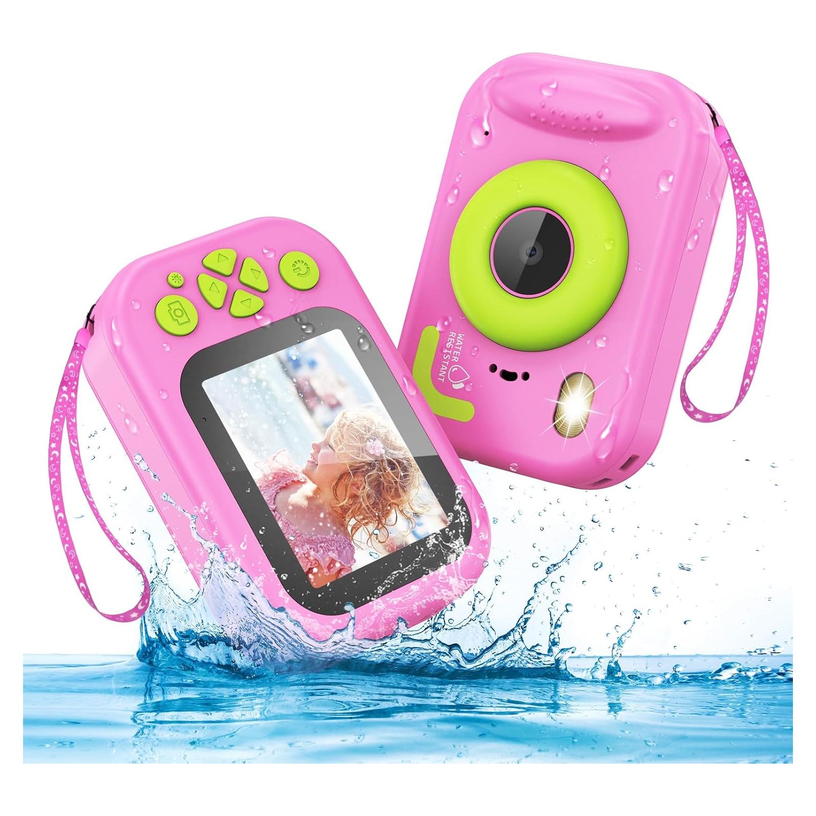 Cámara Infantil Uffylle S72 Impermeable 1080P HD Rojo Rosa