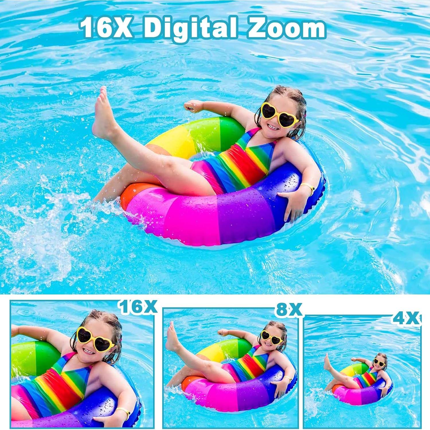 Cámara Digital Impermeable Focusify WP09AF 48MP 4K Azul