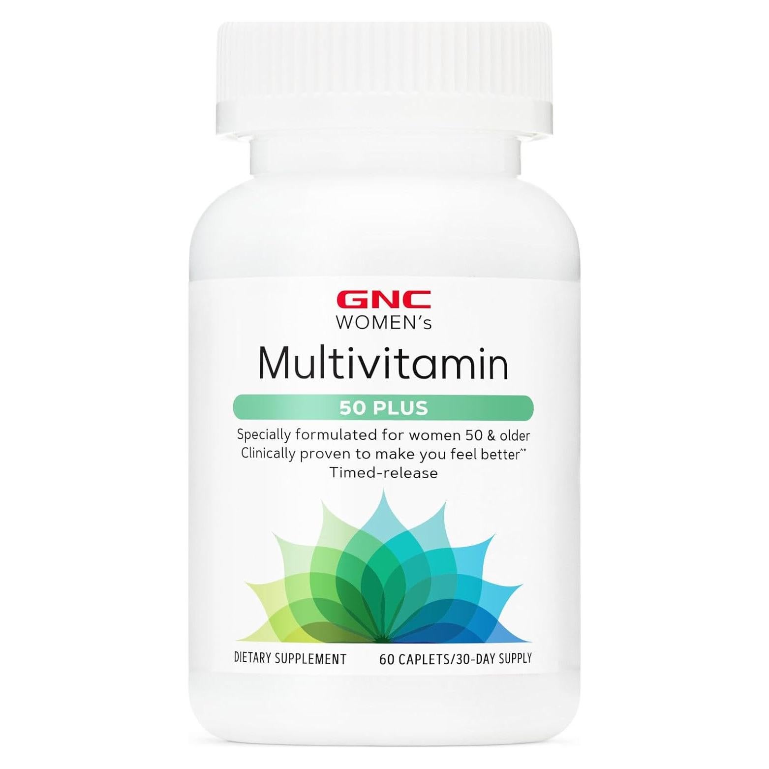 Multivitamínico GNC 50 Plus Mujeres 60 Tabletas Salud Huesos