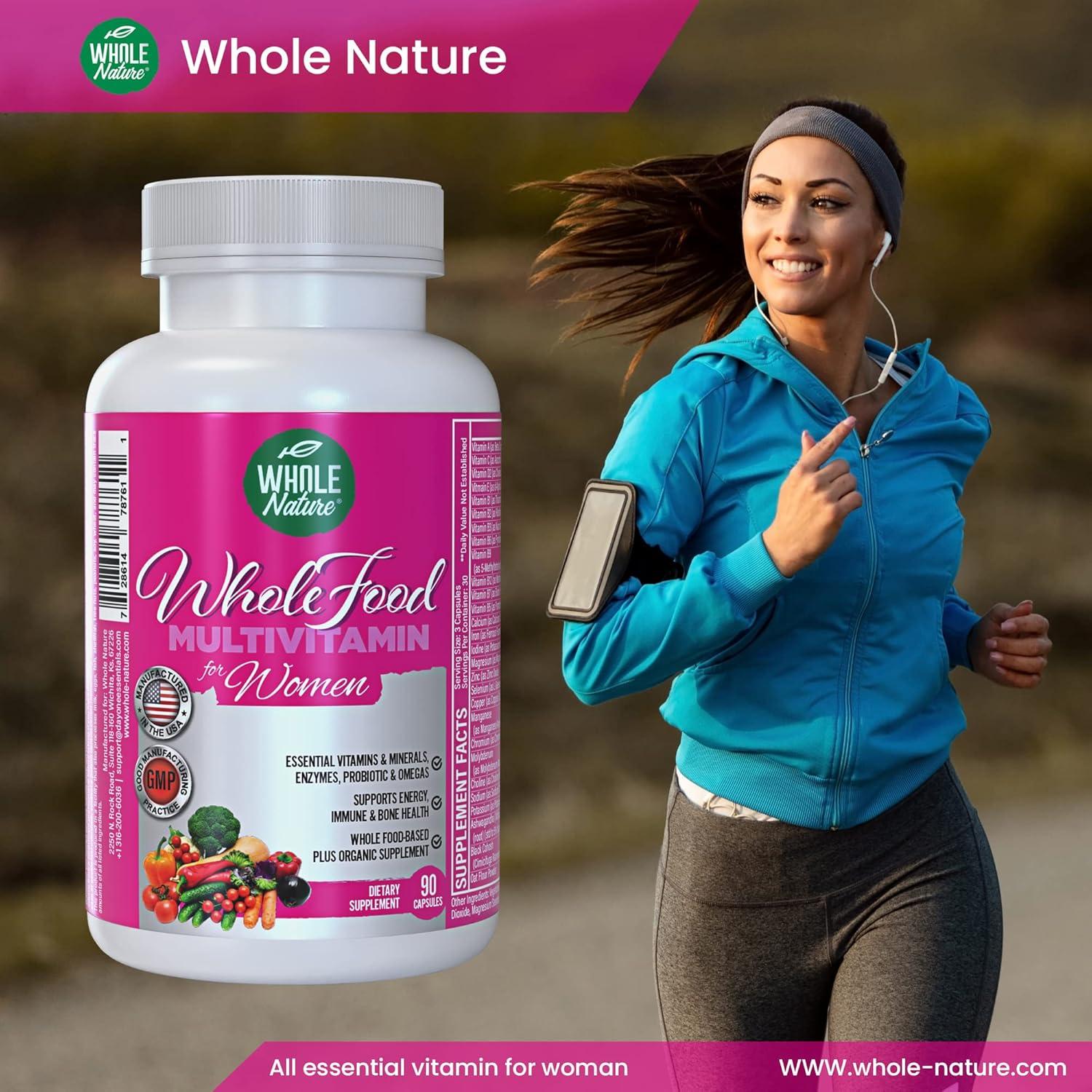 Multivitamina Vegana Whole Nature para Mujeres - 90 Cápsulas