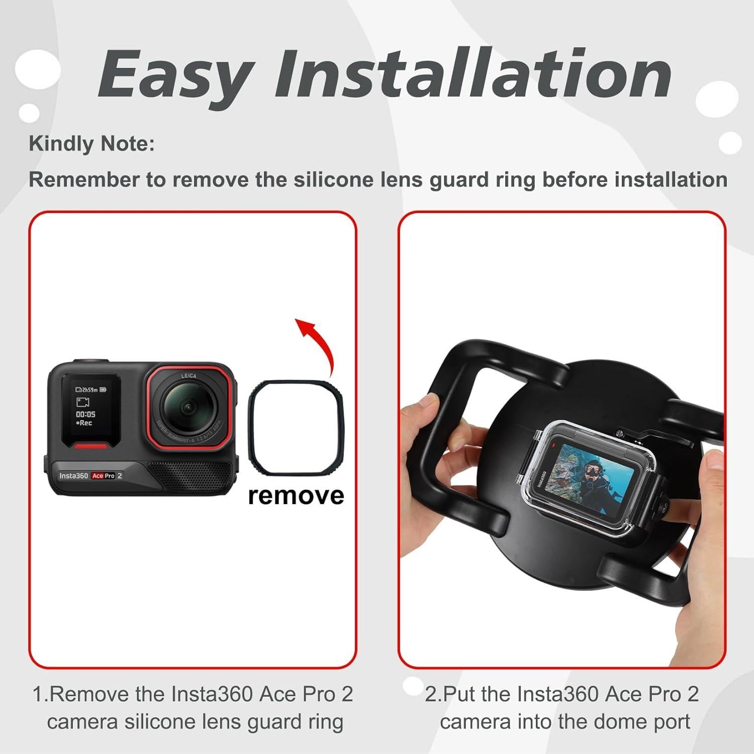 Funda Protectora Impermeable SHOOT para Insta360 Ace Pro 2 hasta 30M