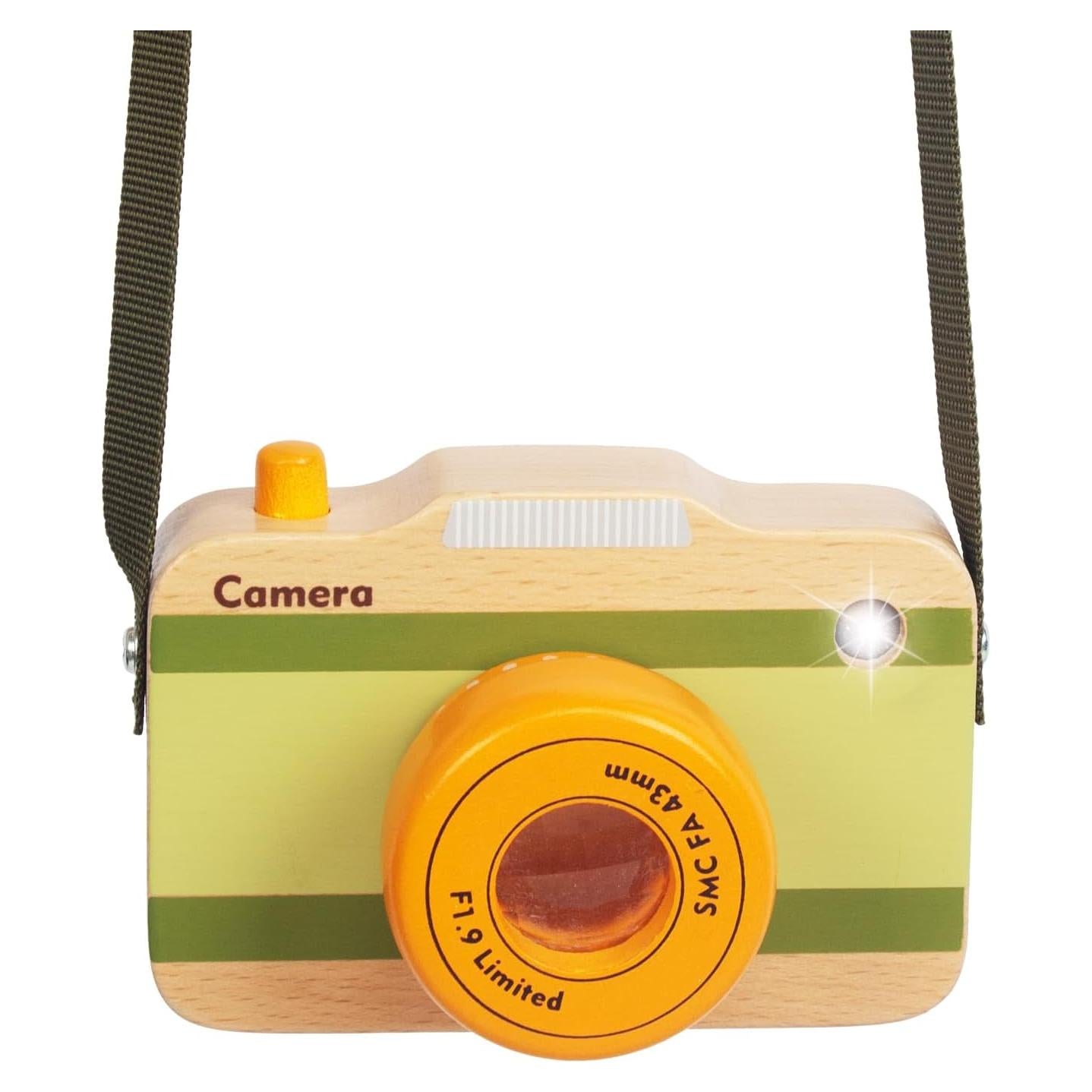 Cámara de Juguete de Madera WoodenEdu con Sonidos y Luces