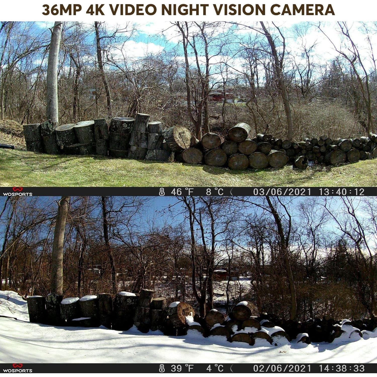 Cámara de sendero WOSPORTS G600-4K 48MP visión nocturna IP66