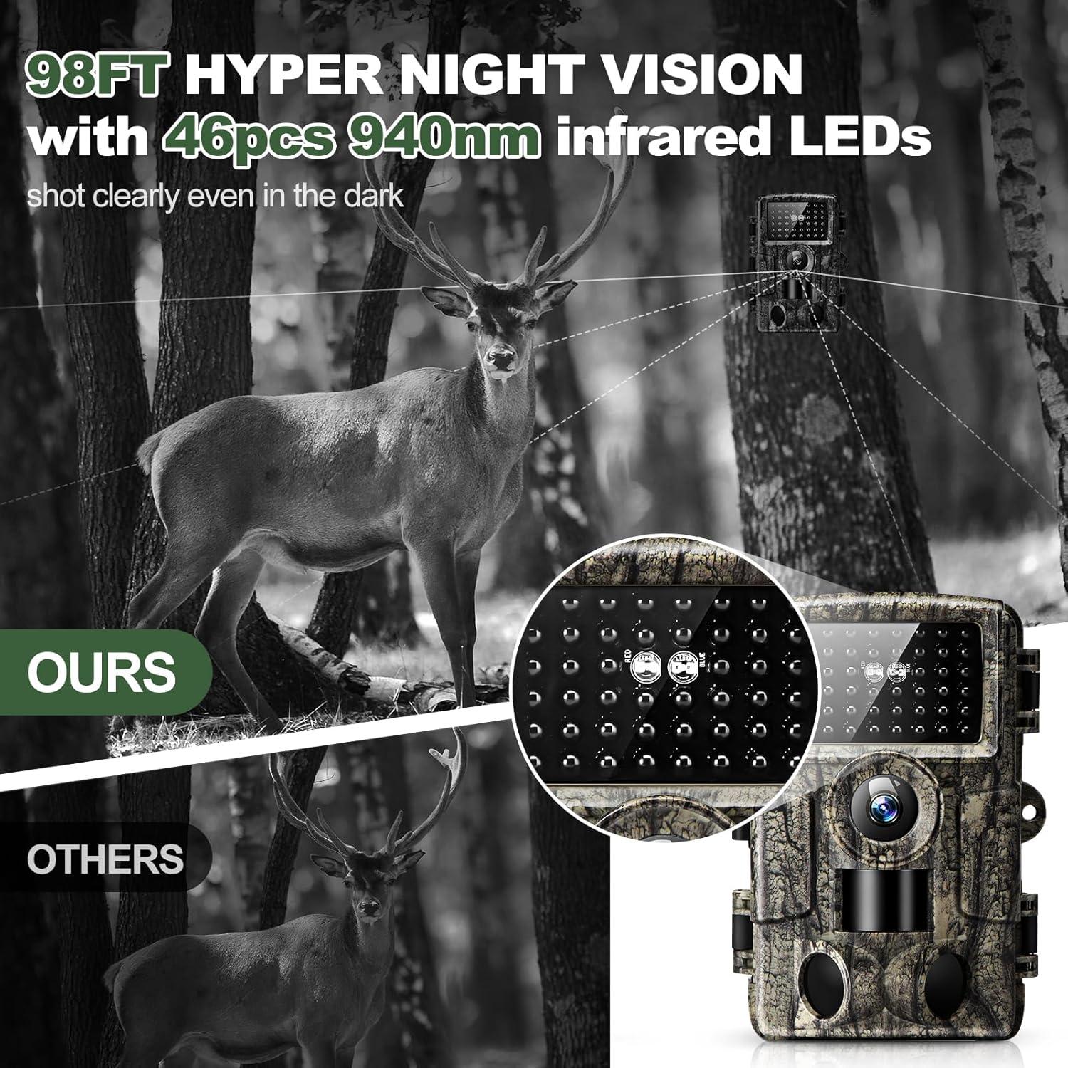 Cámara de Sendero WiFi MRSCRET 4K 60MP Visión Nocturna