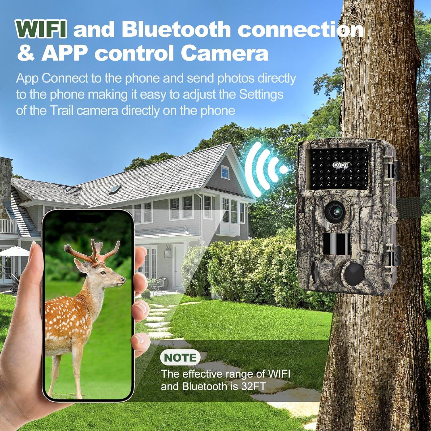 Cámara de Sendero WiFi MRSCRET 4K 60MP Visión Nocturna