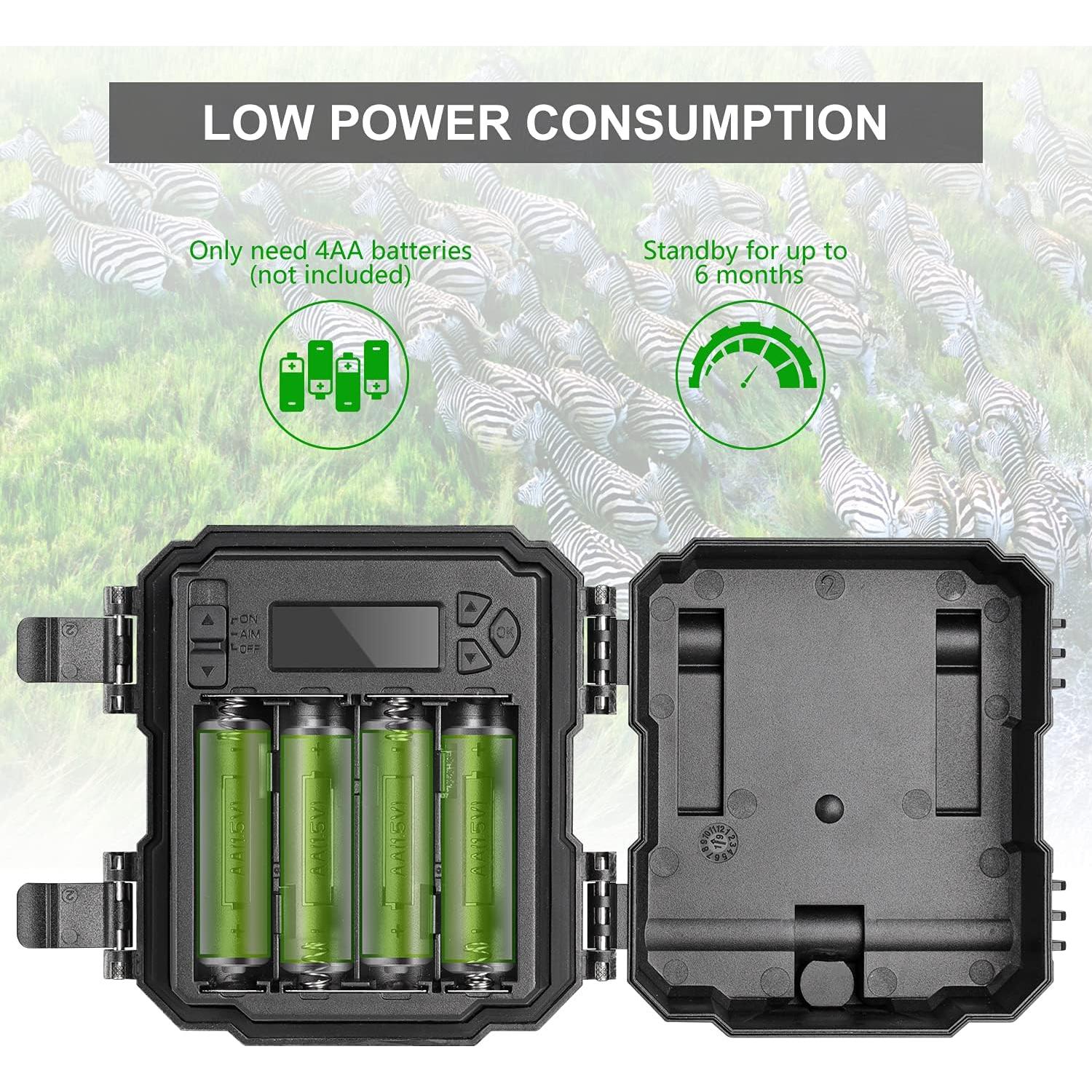 Cámara de sendero WOSPORTS 24MP 1080P IR a prueba de agua