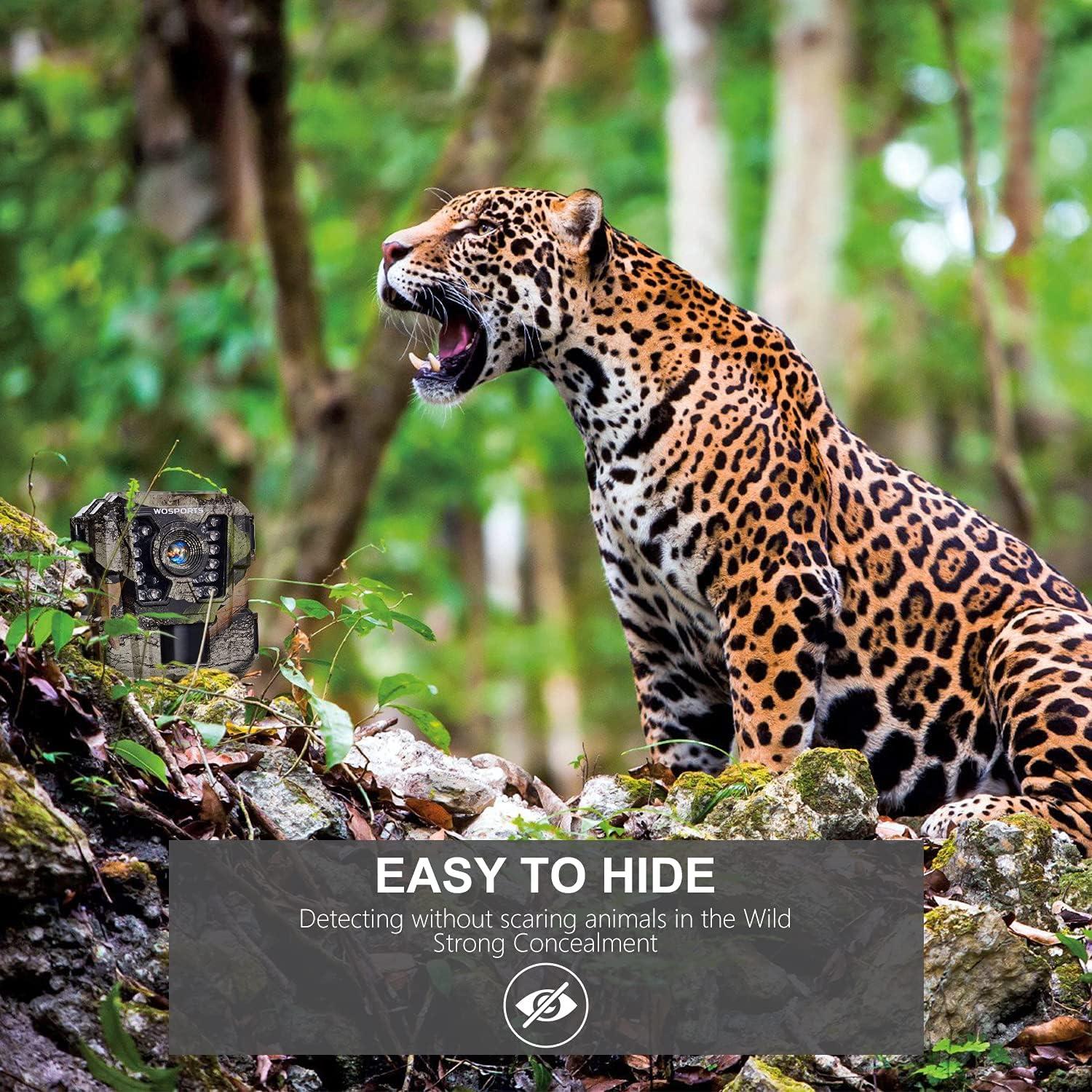 Cámara de sendero WOSPORTS 24MP 1080P IR a prueba de agua