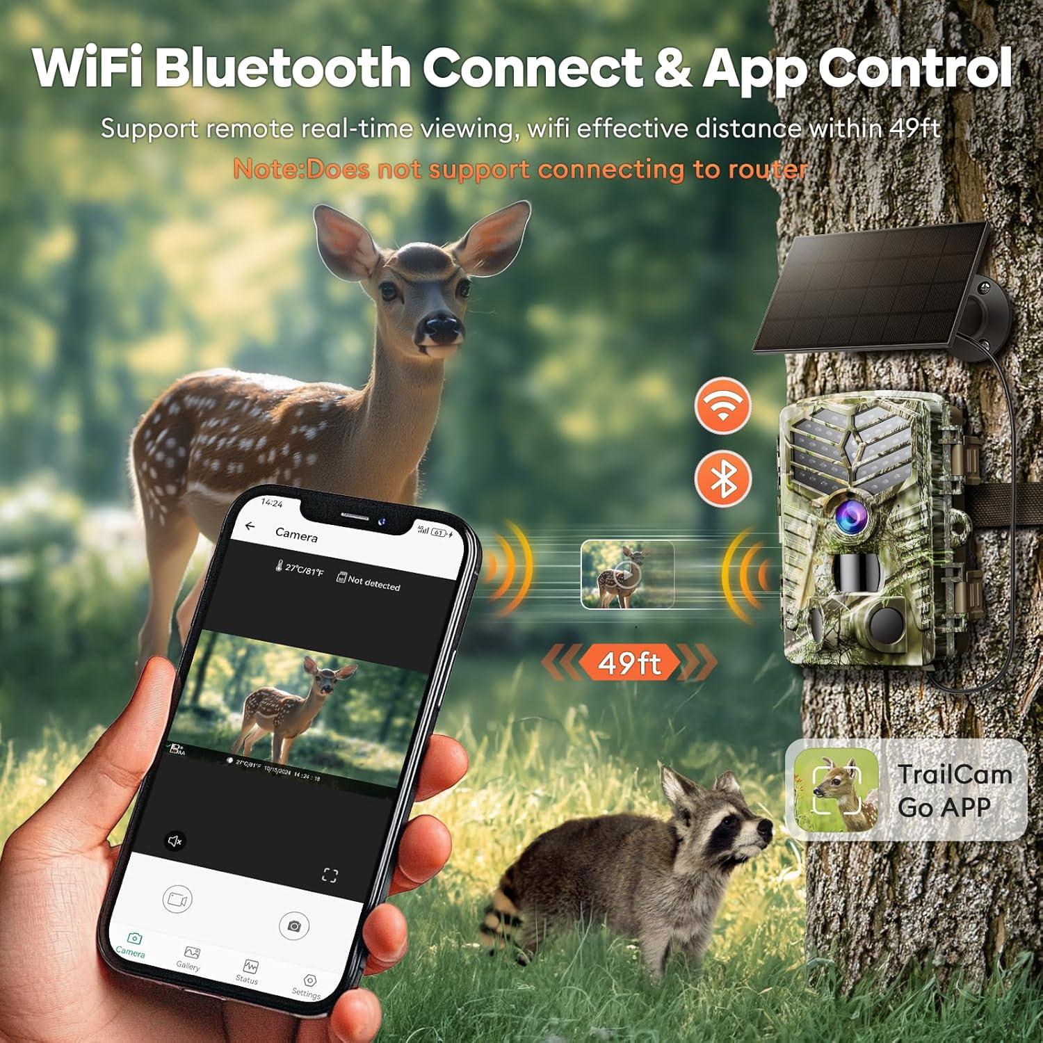 Cámara de Trail Solareye 4K 64MP WiFi Solar Impermeable