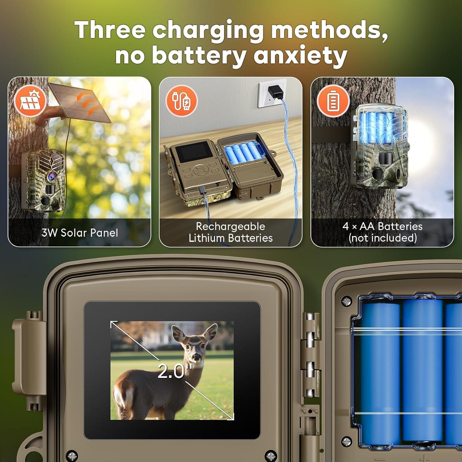 Cámara de Trail Solareye 4K 64MP WiFi Solar Impermeable