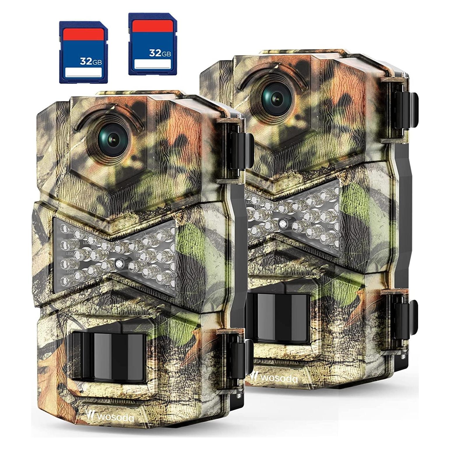 Cámaras de Sendero WOSODA 30MP HD 1080P con Visión Nocturna