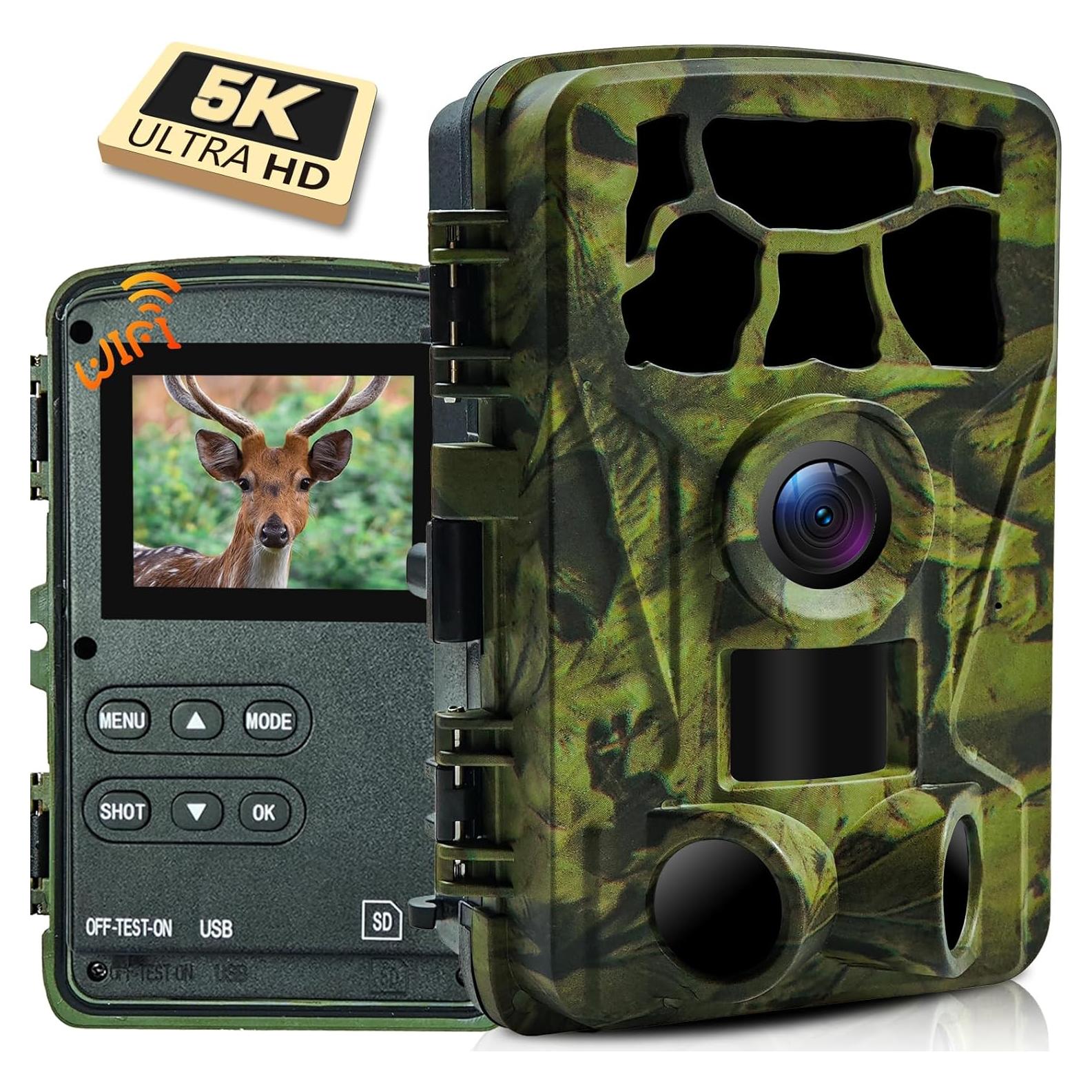 Cámara de Sendero Lantoocam 5K con Visión Nocturna y Wi-Fi