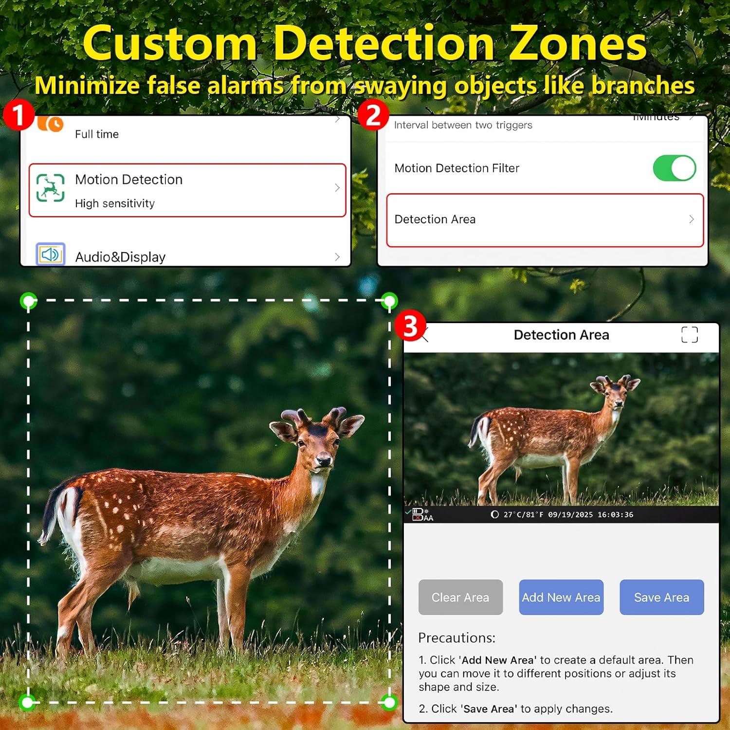 Cámara de Sendero Lantoocam 5K con Visión Nocturna y Wi-Fi