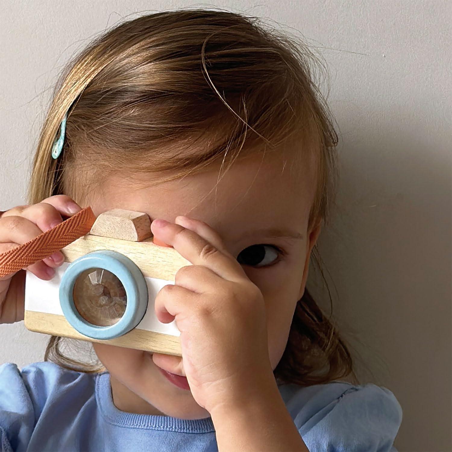 Cámara de Madera Mentari - Juguete Sensorial 9.5x6x4 cm