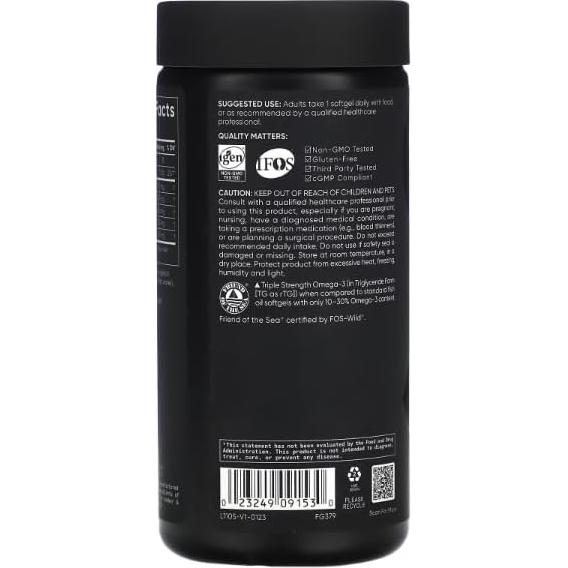 Aceite de Pescado Omega-3 Sports Research 1250 mg 30 Gelatinas