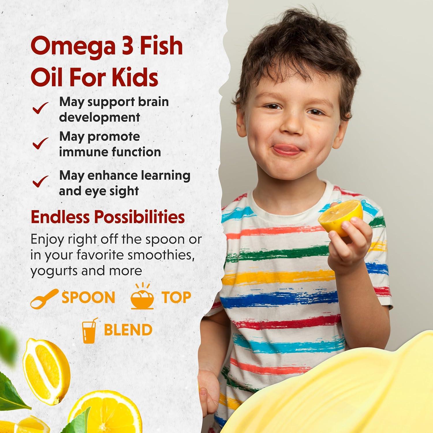 Suplemento Líquido Omega 3 Barlean's Niños 540 mg Limón