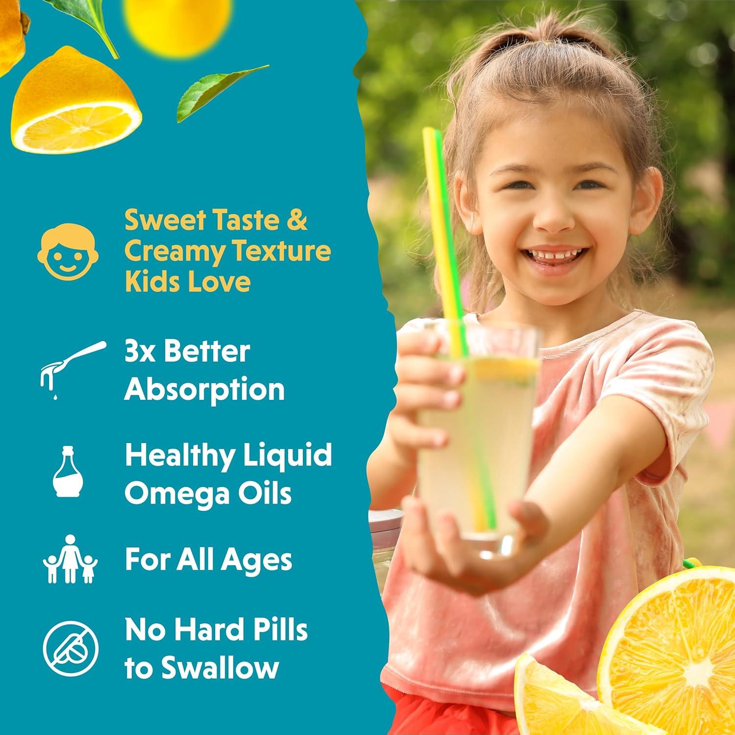 Suplemento Líquido Omega 3 Barlean's Niños 540 mg Limón