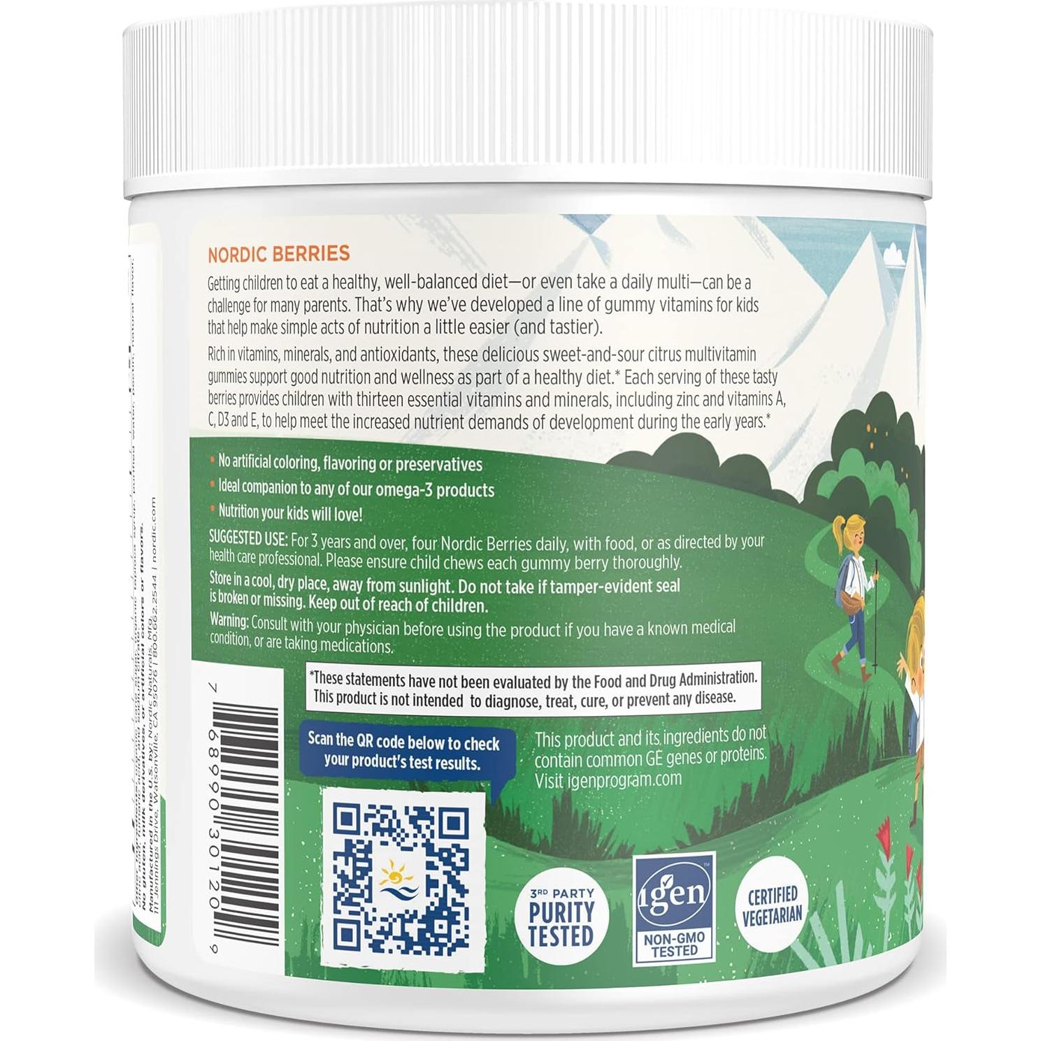 Bayas Nórdicas Gummy Multivitamínico Nordic Naturals 120 Unidades