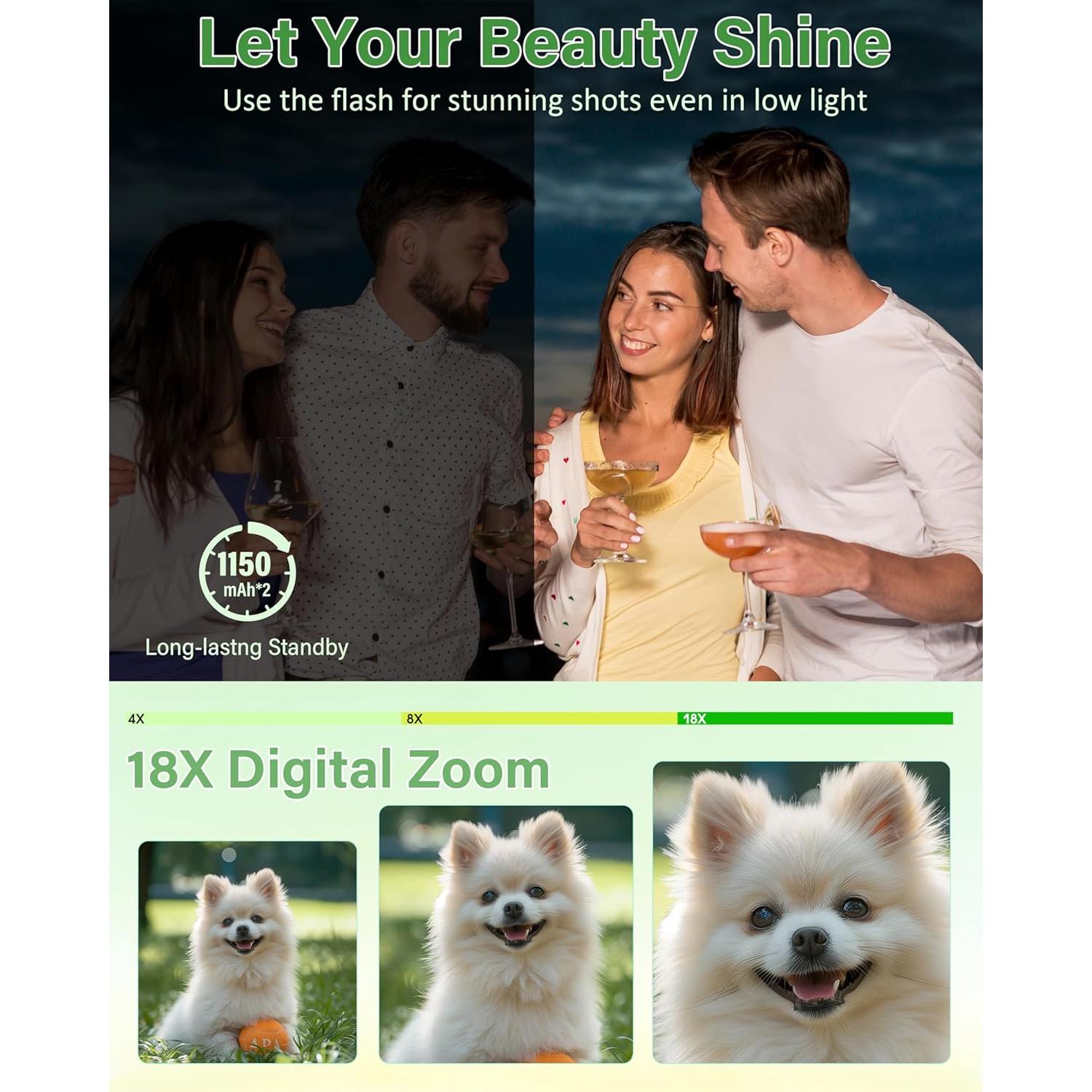 Cámara Digital Lacegre 5K 75MP con WiFi y Pantalla 3"