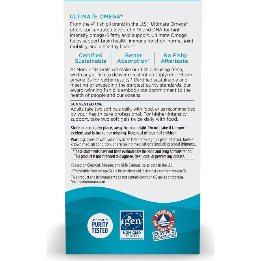Omega Ultimate Nordic Naturals 60 Geles Blandos Limón 1280 mg Omega-3