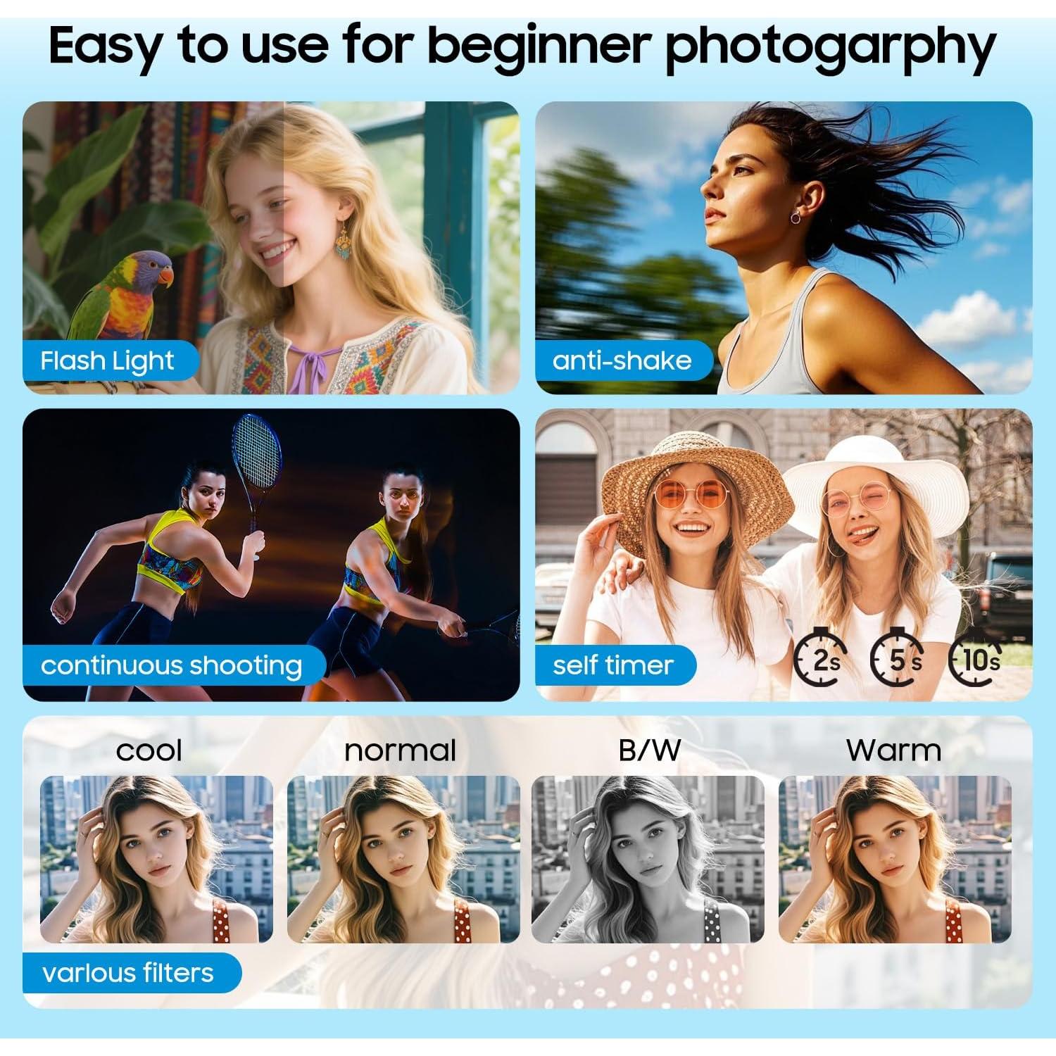 Cámara Digital 4K TZZPL A6 64MP Pantalla Flip 3"